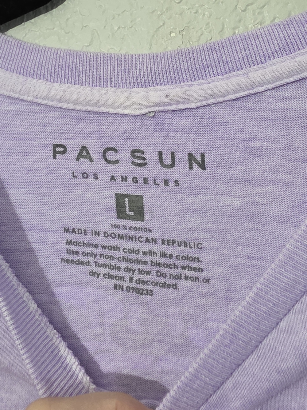 PacSun Visual Voyage Lavender Crewneck Graphic Tee 100% Cotton Mens Large - Picture 4 of 6